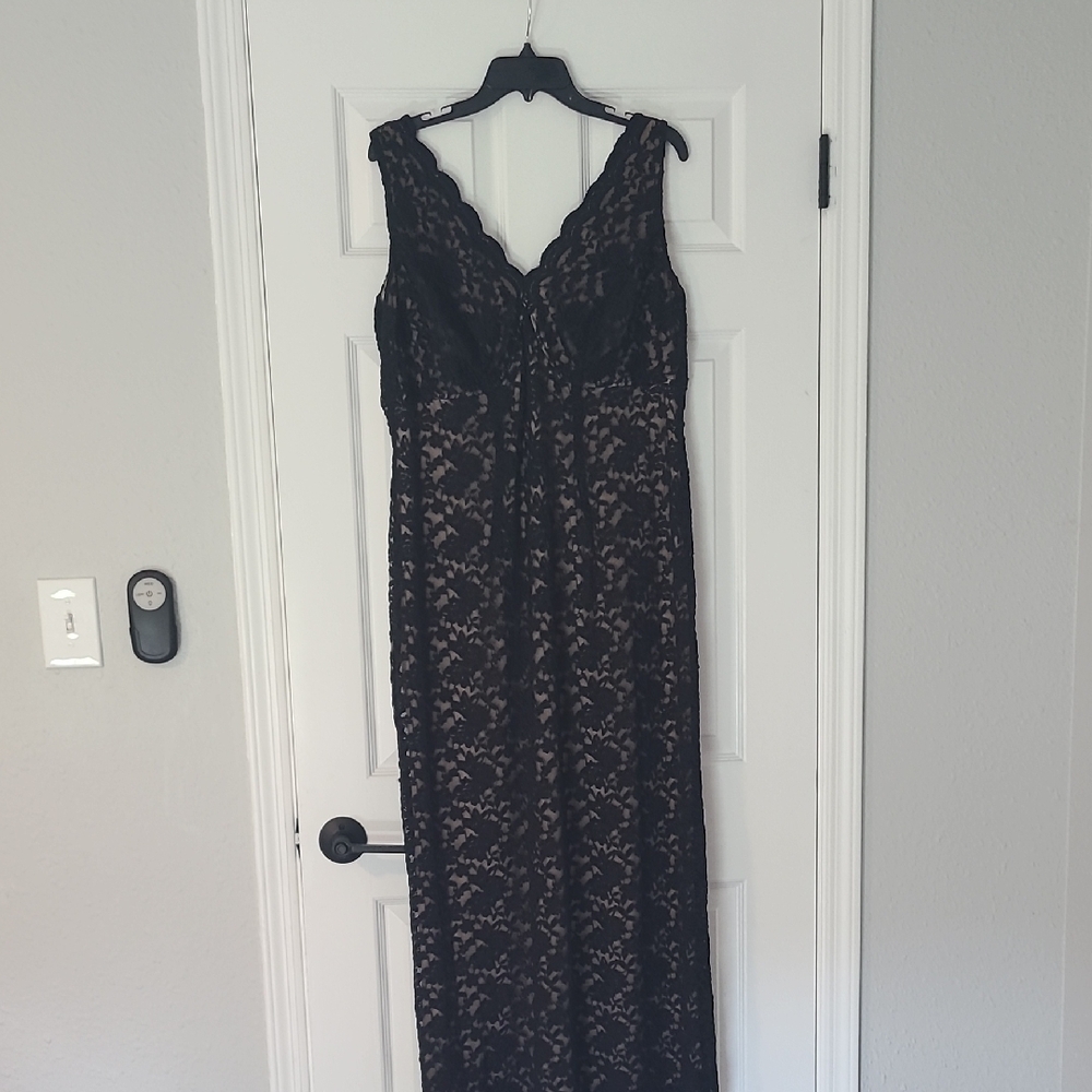 Dress Barn Black Lace Maxi Dress